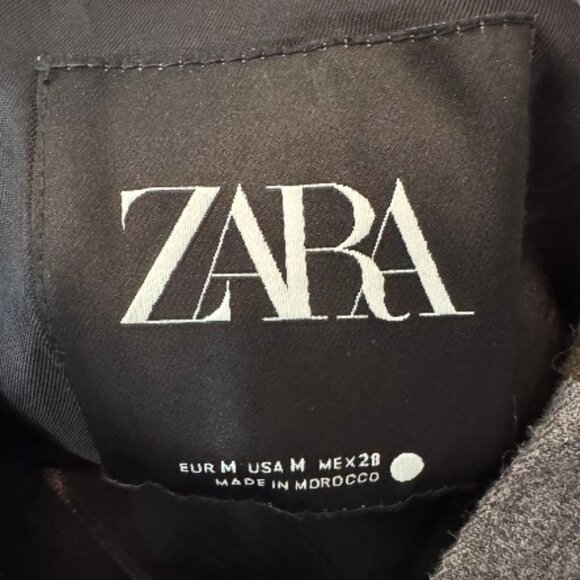 Zara Collection grey tailored oversized wool blazer size M - Picture 10 of 11